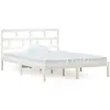 vidaXL Cadre de lit Blanc Bois de pin massif 140x200 cm