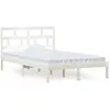 vidaXL Cadre de lit Blanc Bois de pin massif 120x200 cm