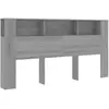 vidaXL Armoire de tête de lit Sonoma gris 200x18,5x104,5 cm