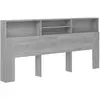 vidaXL Armoire de tête de lit Sonoma gris 220x19x103,5 cm