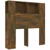 vidaXL Armoire de tête de lit Chêne fumé 100x18,5x104,5 cm