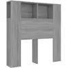 vidaXL Armoire de tête de lit Sonoma gris 100x18,5x104,5 cm