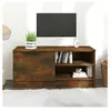 vidaXL Meuble TV Chêne fumé 80x35x36,5 cm Bois d'ingénierie