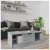 vidaXL Table basse sonoma gris 102x50x36 cm bois d'ingénierie