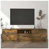 vidaXL Meuble TV Chêne fumé 140x35x40 cm Bois d'ingénierie