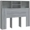 vidaXL Armoire de tête de lit Sonoma gris 120x19x103,5 cm