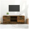 vidaXL Meuble TV Chêne fumé 102x35x36,5 cm Bois d'ingénierie