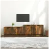 vidaXL Meuble TV Chêne fumé 158,5x36x45 cm Bois d'ingénierie