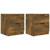 vidaXL Tables de chevet 2 pcs Chêne fumé Bois d'ingénierie