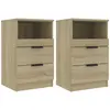 vidaXL Tables de chevet 2 pcs Chêne Sonoma Bois d'ingénierie