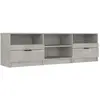 vidaXL Meuble TV Gris béton 150x33,5x45 cm Bois d'ingénierie