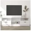vidaXL Meuble TV Blanc 150x33,5x45 cm Bois d'ingénierie