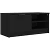 vidaXL Meuble TV Noir 80x35x36,5 cm Bois d'ingénierie
