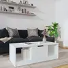 vidaXL Table basse blanc 102x50x36 cm bois d'ingénierie