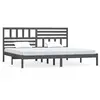 vidaXL Cadre de lit Gris Bois de pin massif 200x200 cm