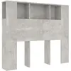 vidaXL Armoire de tête de lit gris béton 120x18,5x102,5 cm