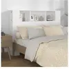 vidaXL Armoire de tête de lit Blanc 140x18,5x104,5 cm