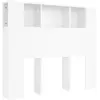 vidaXL Armoire de tête de lit blanc 120x18,5x102,5 cm