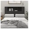 vidaXL Armoire de tête de lit noir 120x18,5x102,5 cm
