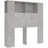 vidaXL Armoire de tête de lit Gris béton 100x18,5x104,5 cm