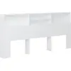 vidaXL Armoire de tête de lit Blanc 220x19x103,5 cm
