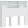 vidaXL Armoire de tête de lit Blanc 120x19x103,5 cm