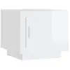 vidaXL Table basse Blanc brillant 51x50x45 cm Bois d'ingénierie