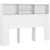vidaXL Armoire de tête de lit Blanc 140x19x103,5 cm