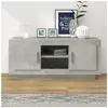 vidaXL Meuble TV gris béton 102x35x45 cm bois d'ingénierie