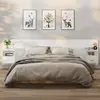 vidaXL Tables de chevet murales 2 pcs Blanc