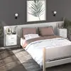 vidaXL Tables de chevet murales 2 pcs Blanc