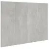 vidaXL Tête de lit Gris béton 120x1,5x80 cm Bois d'ingénierie