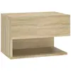 vidaXL Table de chevet murale Chêne sonoma