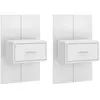 vidaXL Tables de chevet murales 2 pcs Blanc