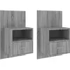 vidaXL Tables de chevet murales 2 pcs Sonoma gris