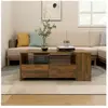 vidaXL Table basse Chêne fumé 102x55x42 cm Bois d'ingénierie
