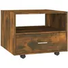 vidaXL Table basse chêne fumé 55x55x40 cm bois d'ingénierie