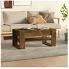 vidaXL Table basse Chêne fumé 102x55x45 cm Bois d'ingénierie