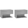 vidaXL Tables de chevet murales 2 pcs Sonoma gris