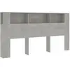 vidaXL Armoire de tête de lit Gris béton 200x18,5x104,5 cm