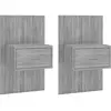vidaXL Tables de chevet murales 2 pcs Sonoma gris