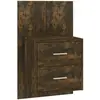 vidaXL Tables de chevet murales 2 pcs Chêne fumé