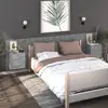 vidaXL Tables de chevet murales 2 pcs Sonoma gris