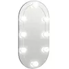 vidaXL Miroir avec éclairage LED 60x30 cm Verre Ovale