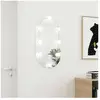 vidaXL Miroir avec éclairage LED 80x40 cm Verre Ovale