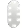 vidaXL Miroir avec éclairage LED 40x20 cm Verre Ovale
