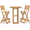 vidaXL Ensemble de bar d'extérieur 3 pcs Bois d'acacia massif