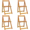 vidaXL Chaises pliables de jardin 4 pcs Bois d'acacia massif