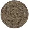 vidaXL Tapis fait à la main Jute Noir et marron 210 cm