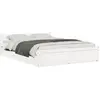 vidaXL Cadre de lit Blanc Bois massif 140x200 cm